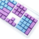 104-Keys Two-Color Mold Transparent PBT Keycap Mechanical Keyboard(Pink White)