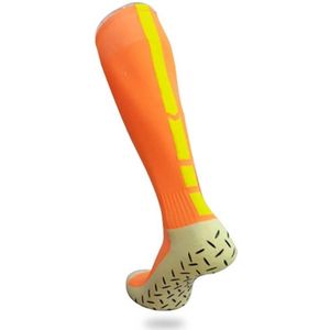Thick Non-Slip High Knee Socks Breathable Comfortable Wear-Resistant Man Football Socks(Orange)
