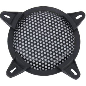 5 inch Car Auto Metal Mesh Black Round Hole Subwoofer Loudspeaker Protective Cover Mask Kit with Fixed Holder