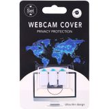 3 PCS Universal Ultra-thin Design Rectangle WebCam Cover Camera Cover for Desktop  Laptop  Tablet  Phones (Black)