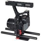 PULUZ Camera Cage Handle Stabilizer for Sony A7 & A7S & A7R & A7R II & A7S II  Panasonic Lumix DMC-GH4(Red)