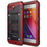 Waterproof Dustproof Shockproof Zinc Alloy + Silicone Case for iPhone 8 Plus & 7 Plus (Red)