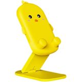 DK-XX-111 Cartoon Animal Retractable Phone Lazy Bracket Foldable Desktop Holder(Yellow)