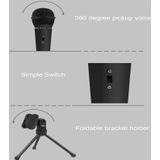 Yanmai SF-910 Professional Condenser Sound Recording Microphone with Tripod Holder  Cable Length: 2.0m  Compatible with PC and Mac for Live Broadcast Show  KTV  etc.(Black)