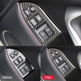 Car Carbon Fiber Window Glass Lifting Panel Decorative Sticker for Subaru BRZ / Toyota 86 2013-2017  Right Drive (Black)