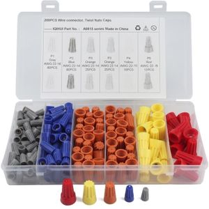 200 PCS Car Electrical Wire Nuts Crimp Wire Terminal Wire Connect Assortment Kit