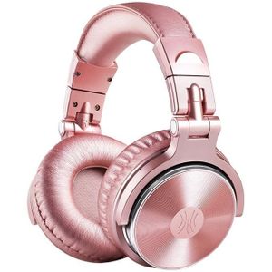 OneOdio Pro-10 Head-mounted Noise Reduction Wired Headphone with Microphone  Color:Rose Gold