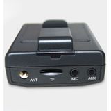 HRD-831 Portable FM Transmitter Receiver  Support TF Card (Black)