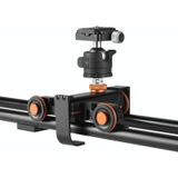 YELANGU L4X-BE YLG1817A 60cm Aluminum Alloy Splicing Slide Rail Track + 3-Wheel Video Pulley Rolling Dolly Car for SLR Cameras / Video Cameras