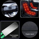 Car 24V Front Seat Heater Cushion Warmer Cover Winter Heated Warm  Double Seat (Black)
