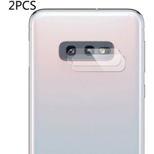 2 PCS ENKAY Hat-Prince 0.2mm 9H 2.15D Curved Explosion-proof Rear Camera Lens Protector Tempered Glass Film for Galaxy S10 E