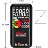 BSIDE Digital Multimeter 9999 Counts LCD Color Display DC AC Voltage Capacitance Diode Meter  Specification: S11 Recharge Version (Black)