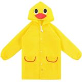 2 PCS Children Cartoon Raincoat Student Poncho(Yellow)