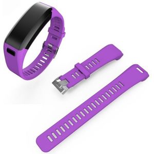 Silicone Sport Wrist Strap for Garmin Vivosmart HR 1 (Purple)