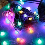 LED Waterproof Ball Light String Festival Indoor and Outdoor Decoration  Color:Colorful 30 LEDs -Battery Power