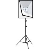 PULUZ 50x70cm Studio Softbox + 1.6m Tripod Mount + 4 x E27 30W 5700K White Light LED Light Bulb Photography Lighting Kit(EU Plug)