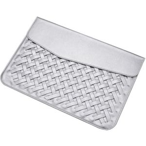 Hand-Woven Computer Bag Notebook Liner Bag  Applicable Model: 11 inch (A1370 / 1465)(Silver)