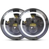 2 PCS 7 inch IP68 Waterproof 6500K 75W CREE LED Headlight Hi/Lo Beam Driving Lamp for Jeep Wrangler JK TJ LJ