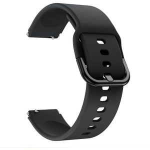 For Xiaomi Mi Watch Electroplating Buckle Silicone Replacement Strap Watchband(Black)