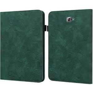 For Samsung Galaxy Tab A A6 10.1 inch 2016 Lace Flower Embossing Pattern Horizontal Flip Leather Case with Holder & Card Slots & Wallet & Photo Frame(Green)