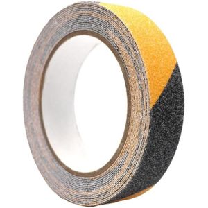 4 PCS Sands Anti-Slip Tape Ground Sticking Line Wear-resistant Stair Step Warning Tape Black Yellow 2.5cm x 5m