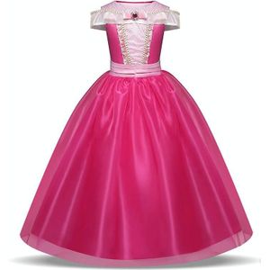 Meisjes Jurk Halloween Cosplay Doornroosje Prinses Jurken Kerst Kostuum Feest Kinderen Kinderkleding  Maat: 110cm (Roze)