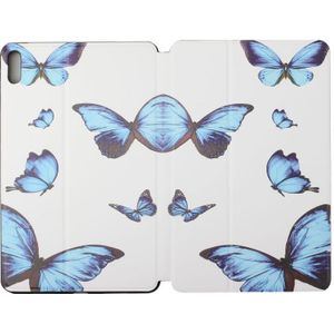 For Huawei Mate Pad 10.4 Dual-folding Coloured Drawing Voltage Horizontal Flip PU Leather Case with Holder & Sleep / Wake-up Function(Butterfly)