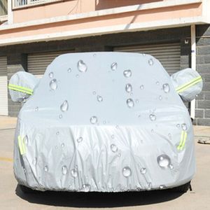 PEVA Anti-Dust Waterproof Sunproof Sedan Car Cover with Warning Strips  Fits Cars up to 4.1m(160 inch) in Length