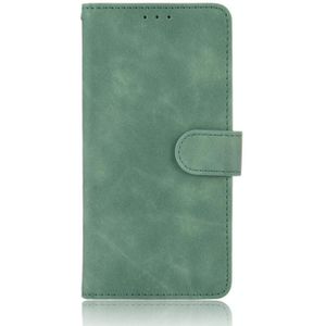 For OnePlus 5 Solid Color Skin Feel Magnetic Buckle Horizontal Flip Calf Texture PU Leather Case with Holder & Card Slots & Wallet(Green)