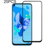 25 PCS Full Glue Full Cover Screen Protector Tempered Glass film for Huawei Nova 5i