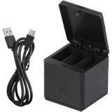 RUIGPRO USB Triple Batteries Housing Charger Box with USB Cable & LED Indicator Light for GoPro HERO9 Black (Black)