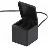 RUIGPRO USB Triple Batteries Housing Charger Box with USB Cable & LED Indicator Light for GoPro HERO9 Black (Black)