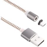 360 Degree Rotation 1m Weave Style Micro USB to USB 2.0 Strong Magnetic Charger Cable with LED Indicator  For Samsung  HTC  LG  Sony  Huawei  Lenovo  Xiaomi and other Smartphones(Gold)