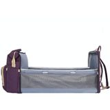 Portable Folding Crib Large Capacity Double Shoulder Mummy Pack Bag(Purple)