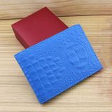 Crocodile Pattern Driver License Cover Universal Driver License Holder Card Slot ID Card Holder(Blue)