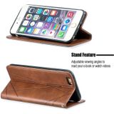 Rhombus Texture Horizontal Flip Magnetic Leather Case with Holder & Card Slots & Wallet For iPhone 6 Plus & 6s Plus(Brown)