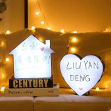 HS-20001 LED Letter Birthday Decoration Handwriting Erasable Message Light Box(House)