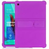 For Galaxy Tab S5e T720 Tablet PC Silicone Protective Case with Invisible Bracket(Purple)