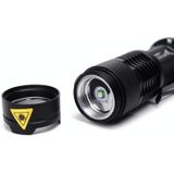 2 PCS Mini Zoom LED Flashlight Dual-Purpose Retractable Flashlight(Silver)