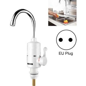 Kitchen Instant Electric Hot Water Faucet EU Plug  Style:Lamp Display Big Elbow