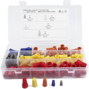 175 PCS Car Electrical Wire Nuts Crimp Wire Terminal Wire Connect Assortment Kit