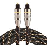 1.5m OD6.0mm Gold Plated Metal Head Woven Net Line Toslink Male to Male Digital Optical Audio Cable