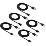 5 PCS HAWEEL 1m High Speed 8 pin to USB Sync and Charging Cable Kit  For iPhone XR / iPhone XS MAX / iPhone X & XS / iPhone 8 & 8 Plus / iPhone 7 & 7 Plus / iPhone 6 & 6s & 6 Plus & 6s Plus / iPad(Black)