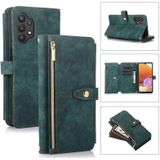 Voor Samsung Galaxy A32 5G Dream 9-Card Wallet Zipper Bag Leather Phone Case(Groen)