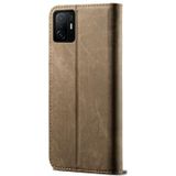 Voor Xiaomi 11t Pro Denim Texture Casual Style Horizontale Flip Leren Case met Houder & Card Slots & Wallet (Khaki)