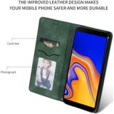 Retro Skin Feel Business Magnetic Horizontal Flip Leather Case for Samsung Galaxy J4 Plus 2018 & J4 Prime(Army Green)
