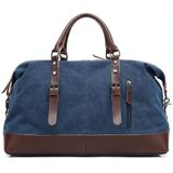 AUGUR 2012 Portable Casual Canvas Travel Handbag Baggage Shoulder Crossby Bag (Dark Blue)