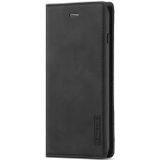 LC.IMEEKE Strong Magnetism Ultra-thin Horizontal Flip Shockproof Matte TPU + PU Leather Case with Holder & Card Slots & Wallet For iPhone 6 Plus / 6s Plus(Black)