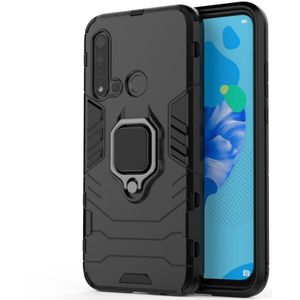 PC +TPU Shockproof Protective Case for Huawei P20 Lite (2019) / Nova 5i  with Magnetic Ring Holder (Black)
