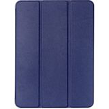 Custer Texture Horizontal Flip Leather Case with 3-folding Holder for Galaxy Tab S2 9.7 / T815(Dark Blue)